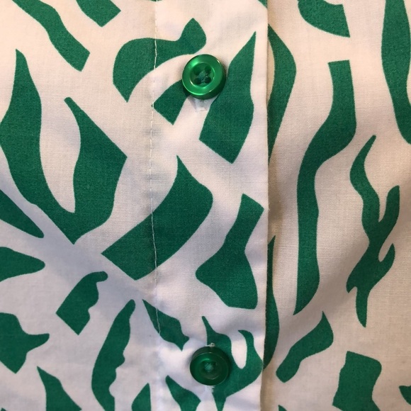 VTG American sweetheart too green and white print size L - Picture 5 of 10